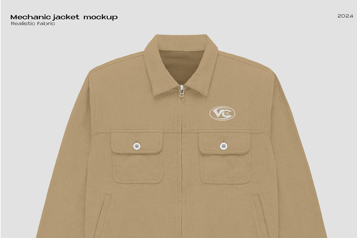 Mechanic jacket mockup, an Apparel Mockup by Voyage Studio (Photo 3 of 3)