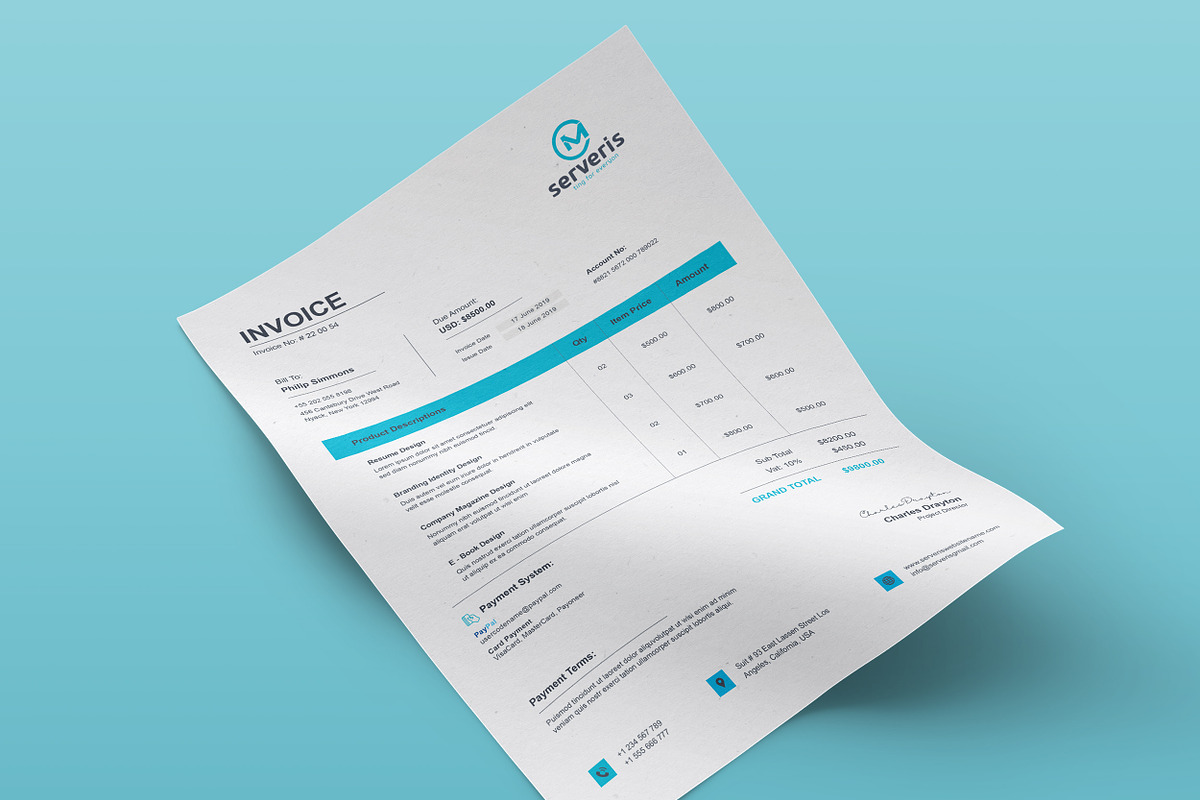 Invoice, a Stationery Template by TelaTemplates (Photo 7 of 7)