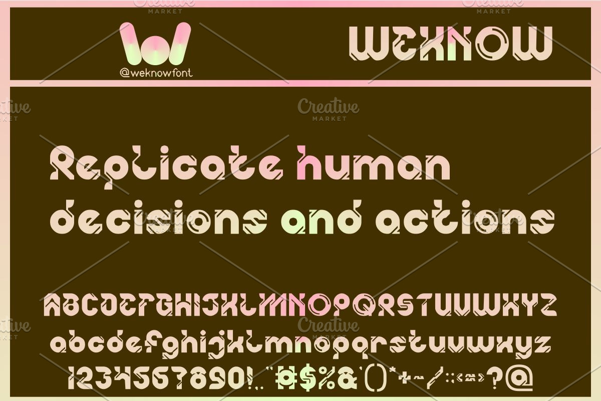 Artificial Robots font, a Font by weknow (Photo 5 of 8)