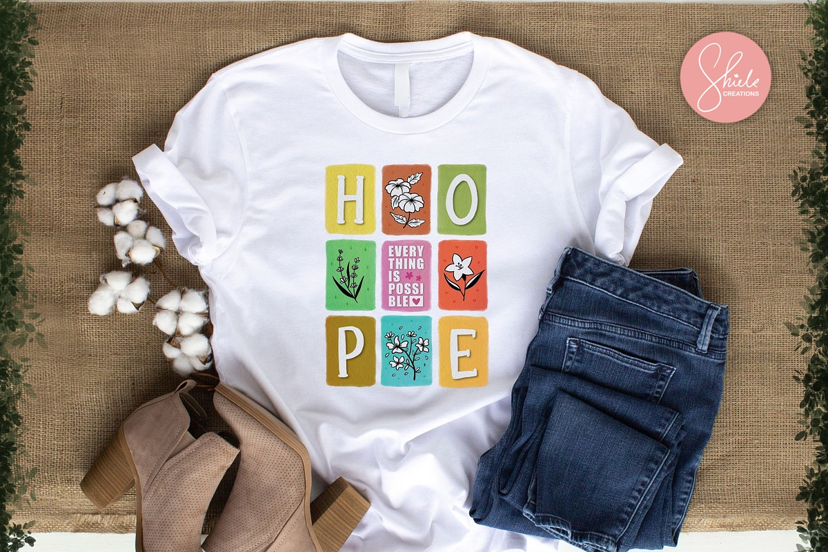 HOPE - Positive Vibes PNG Clipart, a Decorative Illustration by shielscreations (Photo 3 of 15)
