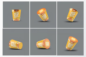 Instant Food Cup Mock-Up, a Cups & Container Mockup by DesignRushMarket