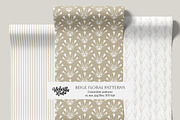 Beige Floral Patterns, a Wallpaper Graphic by Bloomart Studio (Thumbnail 1 of 7)