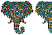 Vector elephant set, an Animal Illustration by IreneArt illustrations (Thumbnail 5 of 8)