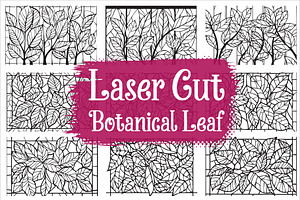Laser Cut Botanical Leaf Pattern, an Illustration by BIPLOB EXPERT