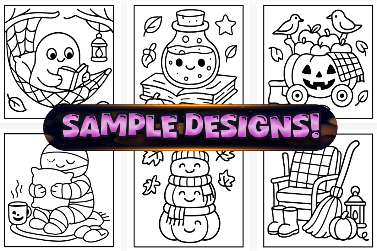 Bold Easy Comfy Halloween Coloring, a Seasonal Illustration by Craftsbeefy (Photo 2 of 4)