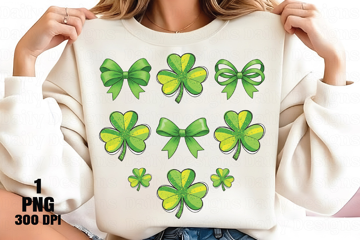 Preppy Lucky Shamrock Png, an Illustration by Daily.Designs (Photo 2 of 5)