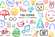 150 Cute Line Icons, an Icon by Hello Akiko (Thumbnail 2 of 4)