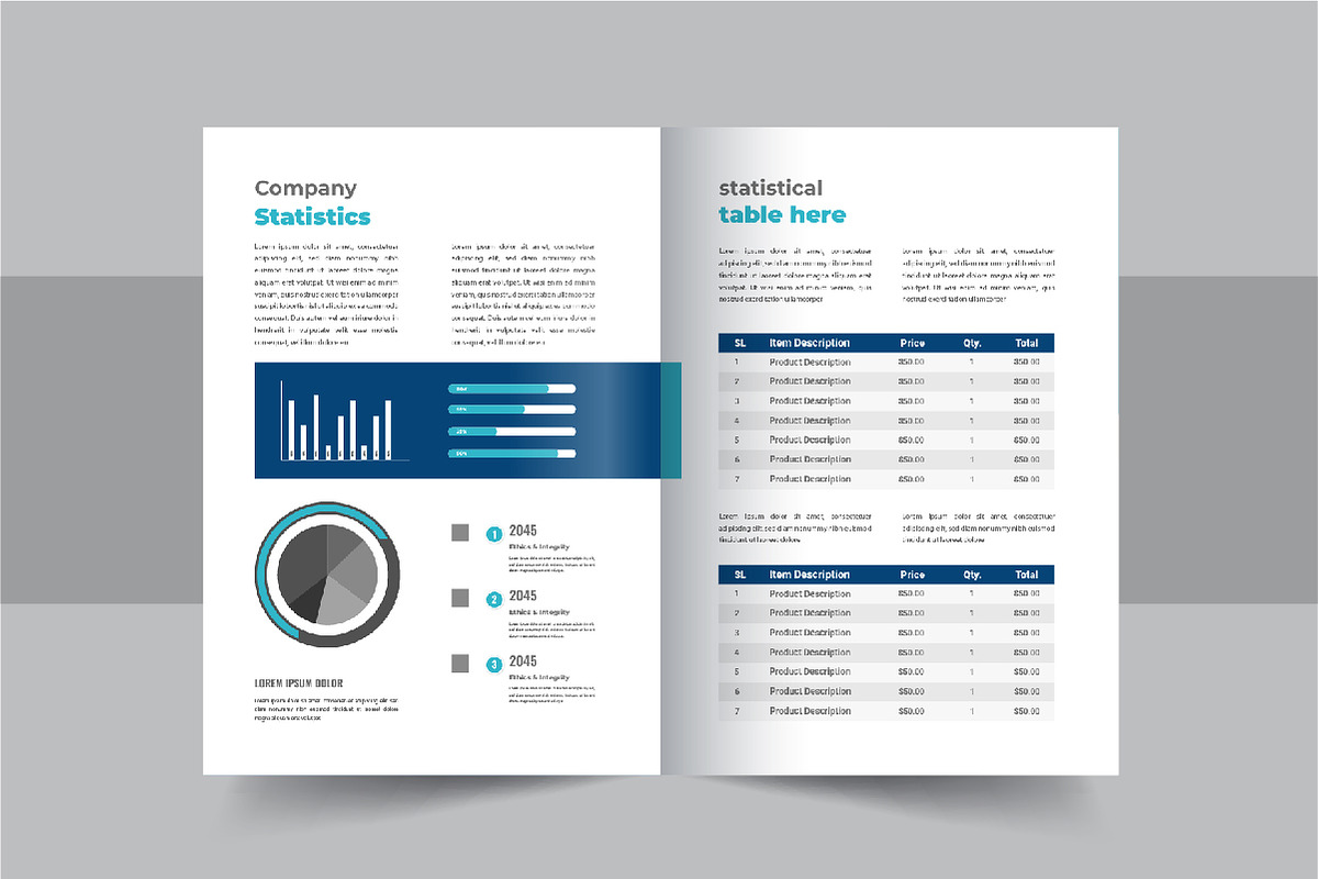 Company annual report layout, a Brochure Template by Pavel_design (Photo 5 of 7)