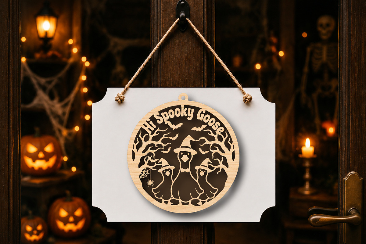 Halloween Hi Spooky Goose SVG, a Work Illustration by Digital Artistic99 (Photo 4 of 4)