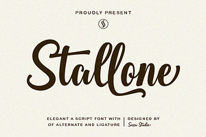 Stallone - Elegant A Script Font