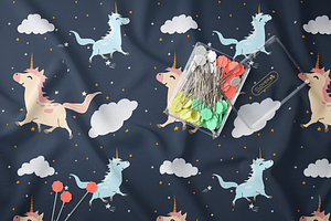 Legendary Unicorn Seamless Patterns