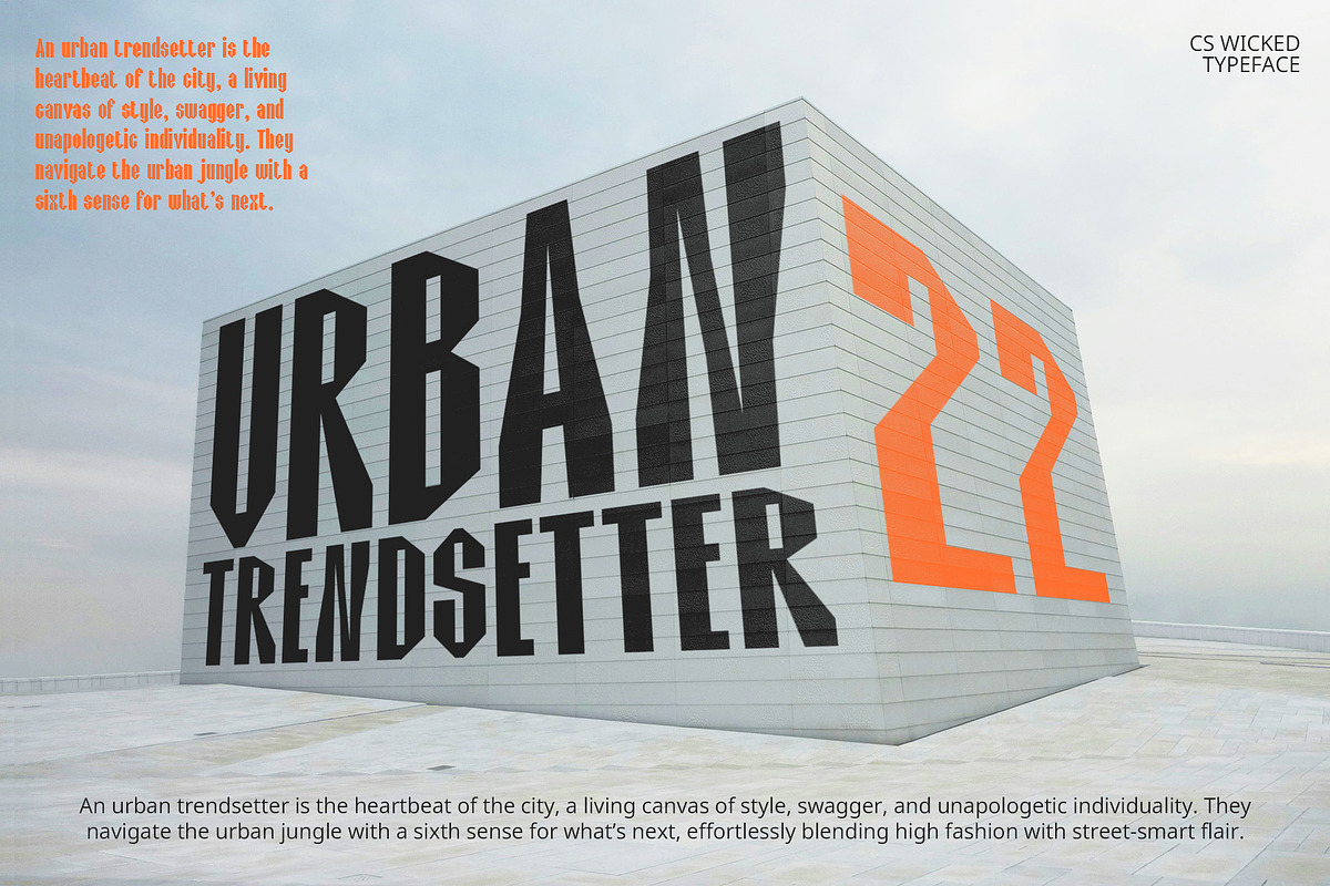 CS Wicked – Industrial Font, a Sans Serif Font by Craft Supply Co. (Photo 7 of 8)