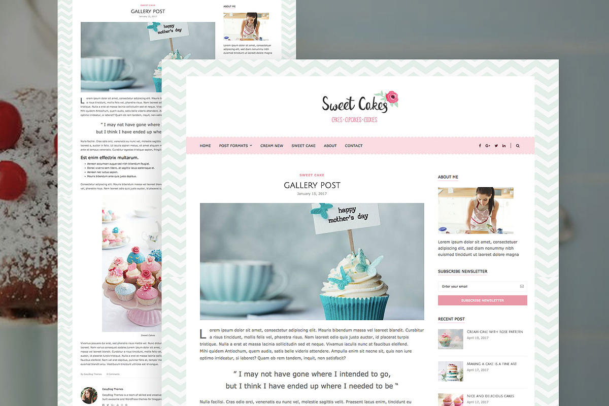 Sweet Cake - Food WordPress Theme, a WordPress Template by EasyBlog Themes (Photo 4 of 4)