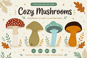 Cozy Mushroom Vector Collection, an Object Illustration by uStickery (Thumbnail 1 of 3)