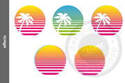 Retro Sunset, an Illustration by mesblanc (Thumbnail 4 of 6)