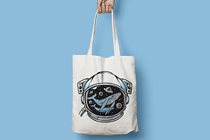 Whale In Astronaut Helmet