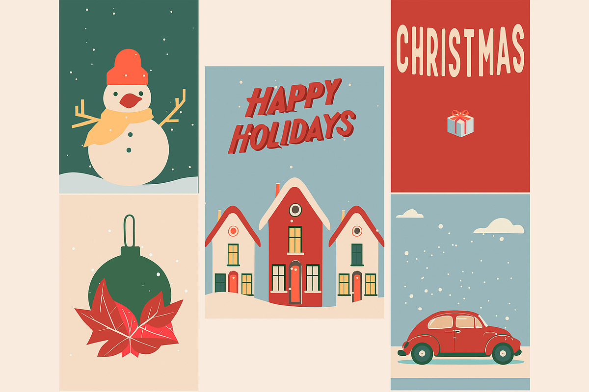 Retro Christmas Graphics Collection, an Object Graphic by NatalieArtsDenysenko (Photo 4 of 15)