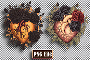 Floral Heart Clipart Bundle Png, an Object Graphic by protabsorkar11 (Thumbnail 5 of 9)