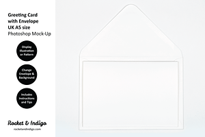 UK A5 Card Envelope PS Mockup