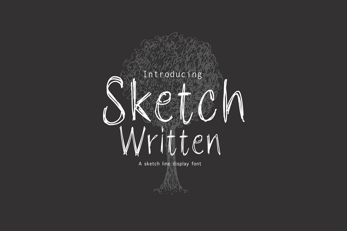 Sketch Written Display Font, a Handwritten Font by Tera Asset Garage (Photo 1 of 8)
