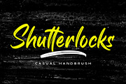 Shutterlocks - Casual Handbrush, a Script Font by Almarkhatype (Thumbnail 1 of 9)