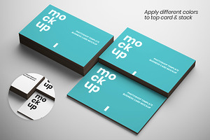 3 In 1 Business Cards Mockup