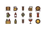 Beer icon set, an Outline Icon by I-RO (Thumbnail 2 of 3)