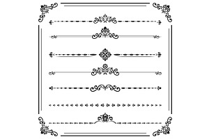 Set of Horizontal Patterns, a Decorative Illustration by FineArtStudio