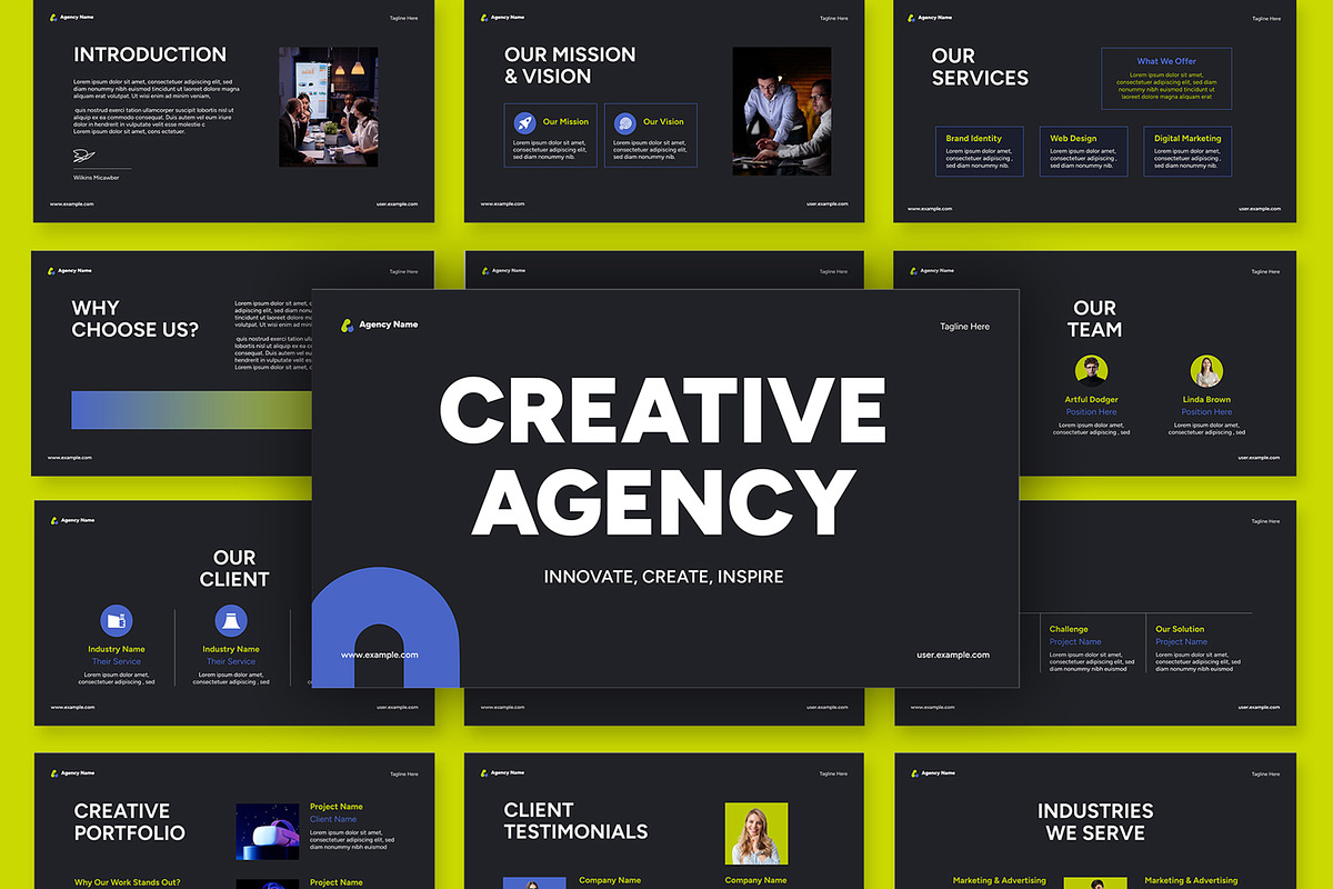 Creative Agency Presentation, a Presentation Template by MightyDesign (Photo 1 of 9)