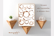 Coffee Stains Watercolor ClipArt, an Illustration by MaraquelaStudio (Thumbnail 3 of 3)