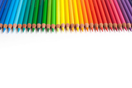 Color pencils isolated on white back stock photo containing arrangement and