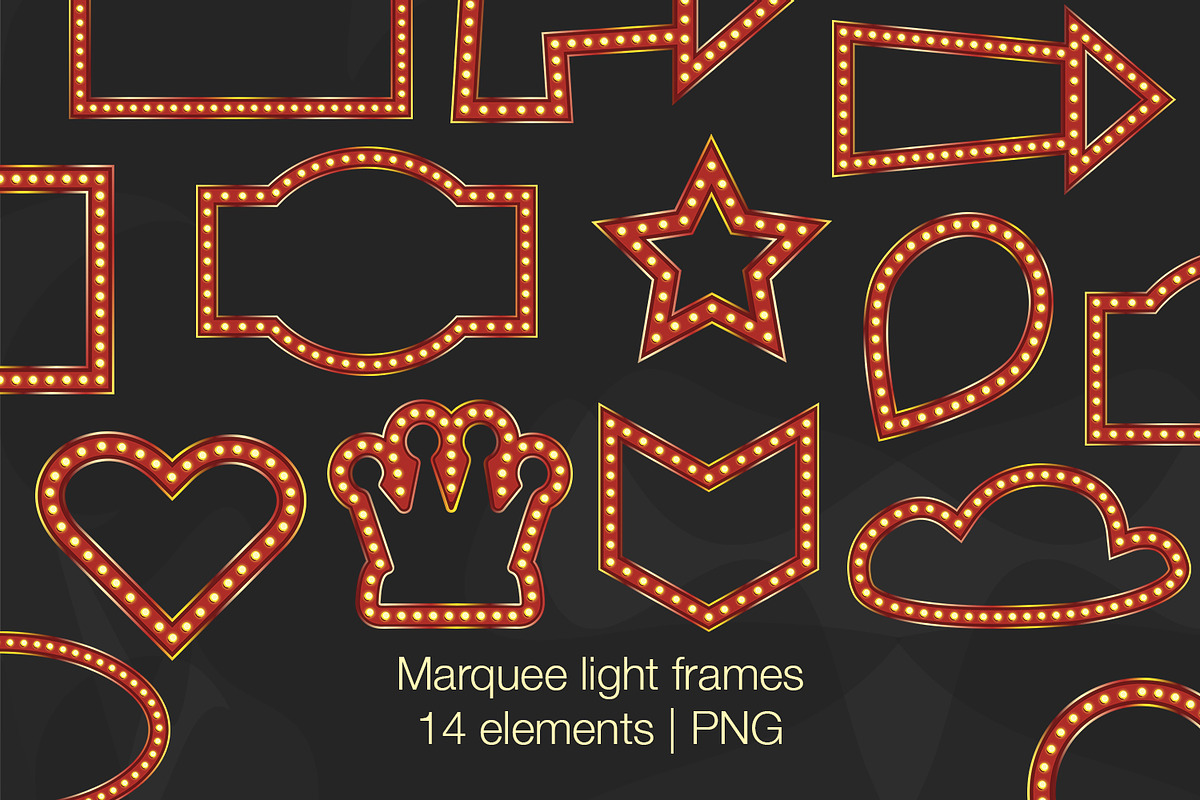 Red marquee frames bundle, an Object Graphic by MariiaVD (Photo 1 of 4)