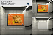 Subway Station Billboard Ad Mockup, an Advertising Mockup by Bartama Graphic (Thumbnail 1 of 4)
