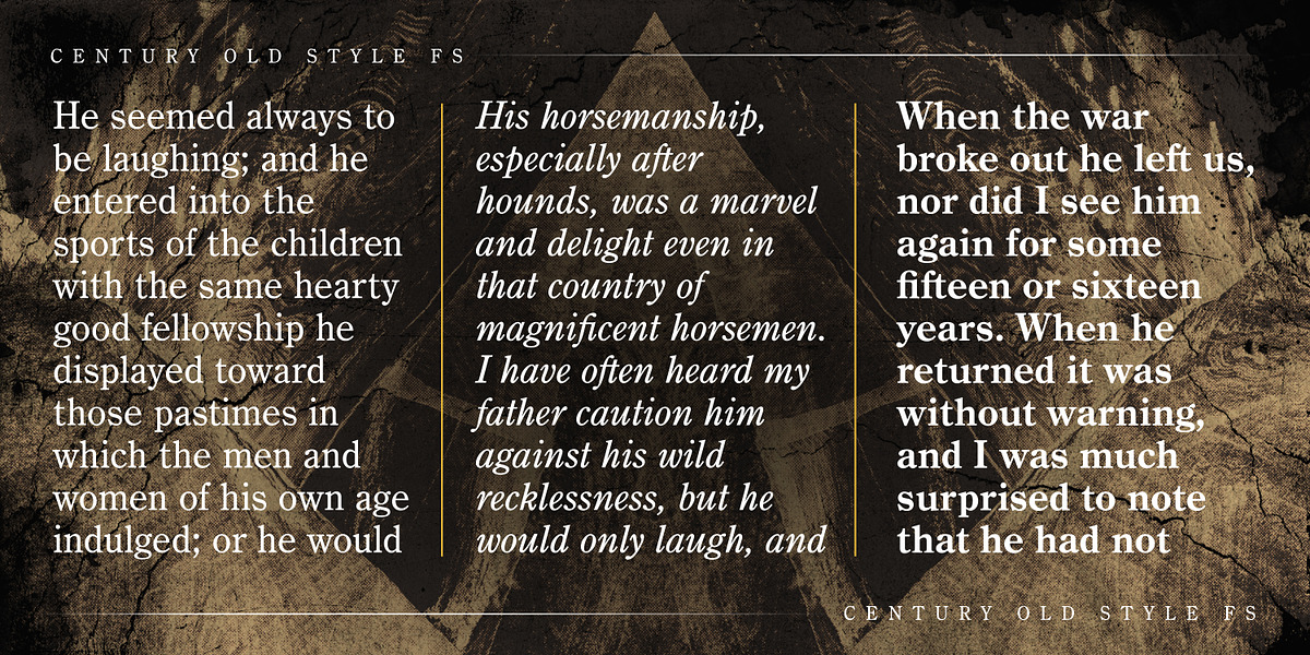 Century Old Style FS, a Serif Font by FontSite Inc. (Photo 2 of 2)
