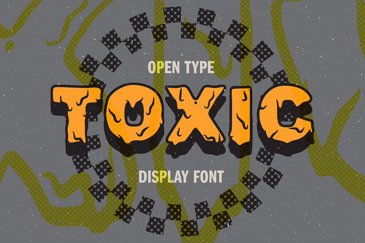 Toxic Font, a Sans Serif Font by Joshua Swain (Photo 9 of 9)
