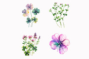 Watercolor Lucky Fields Floral Clipa, an Illustration by Design Market (Thumbnail 4 of 4)