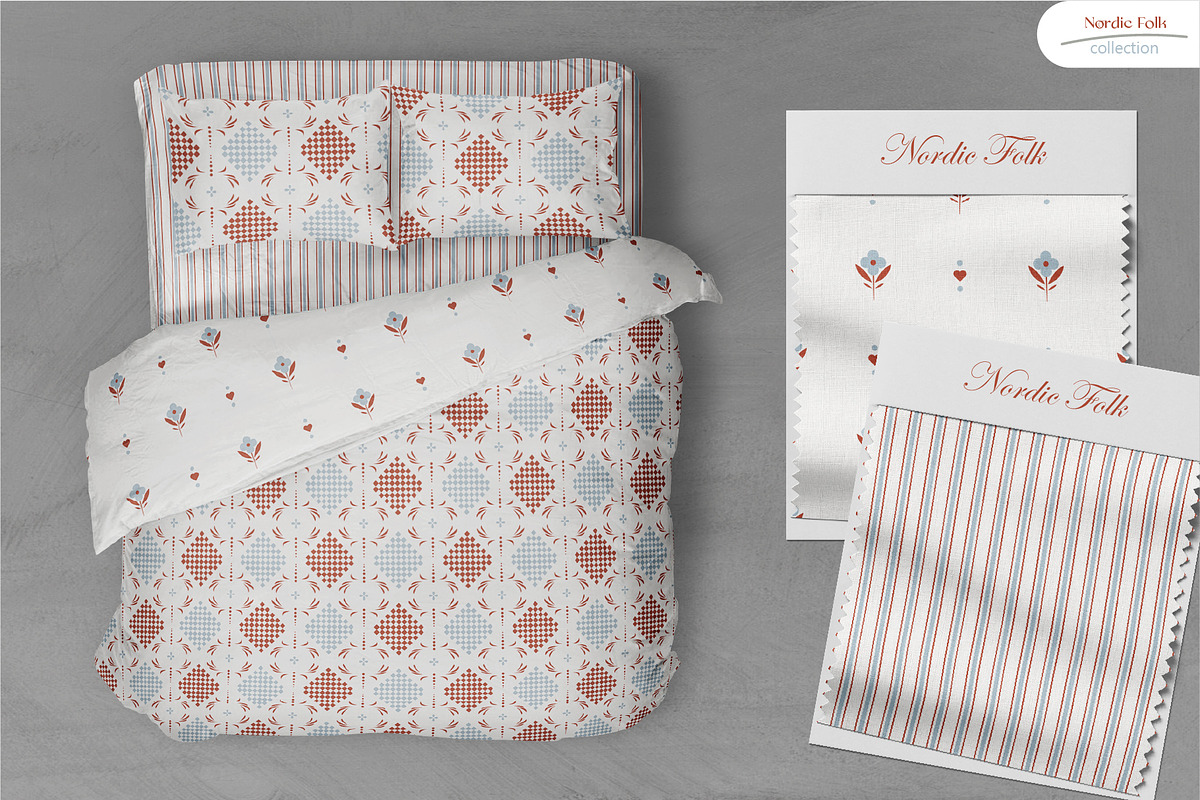 Nordic Folk - Seamless Patterns, a Pattern Graphic by InaCorart (Photo 6 of 11)