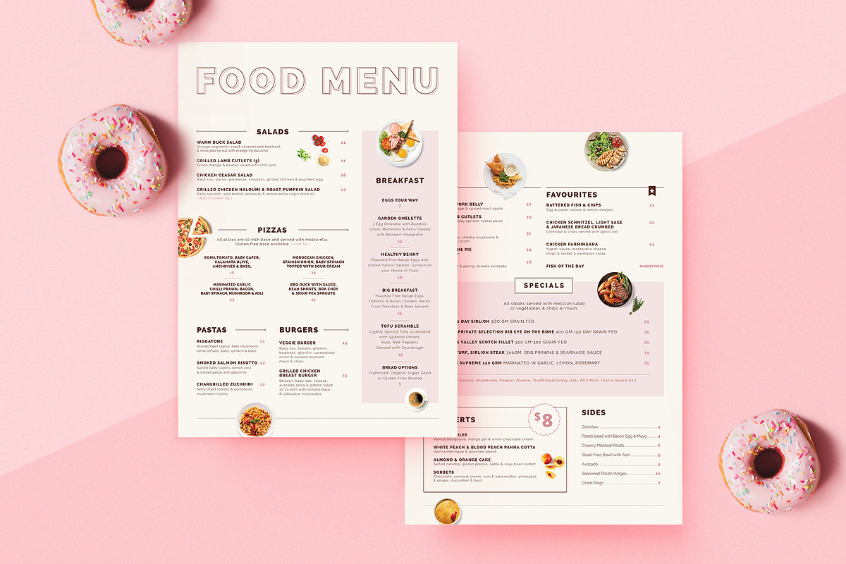 Food Menu Design, a Brochure Template by Aurelie Maron (Photo 1 of 4)