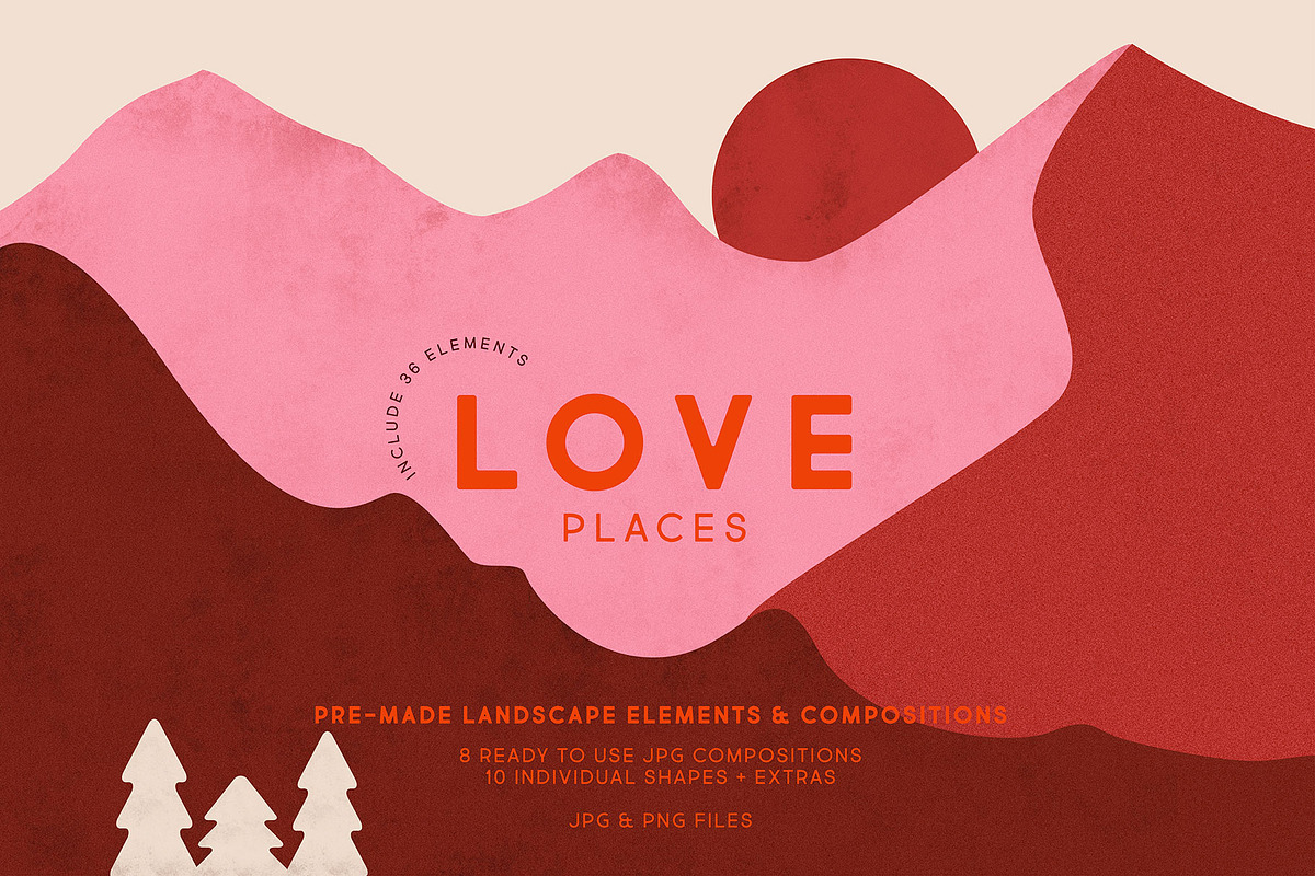 Landscape Shapes & Compositions, a Texture Illustration by All This Concept (Photo 1 of 14)