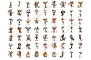 142 Whimsical Quirky Dog Clipart, an Animal Illustration by Art Paradise Studios (Thumbnail 6 of 10)
