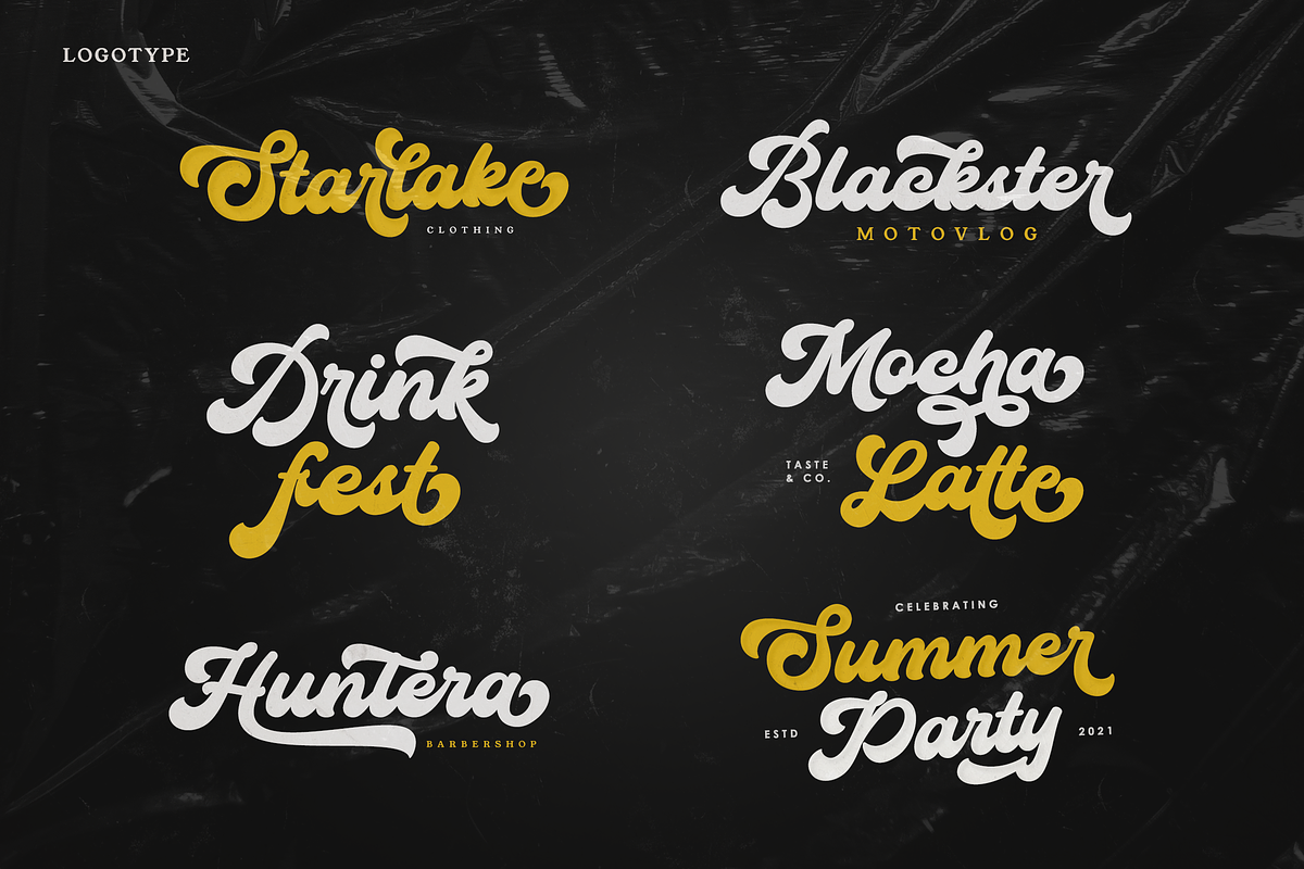 Youthead - Retro Bold Script, a Script Font by Namara Creative Studio (Photo 3 of 13)