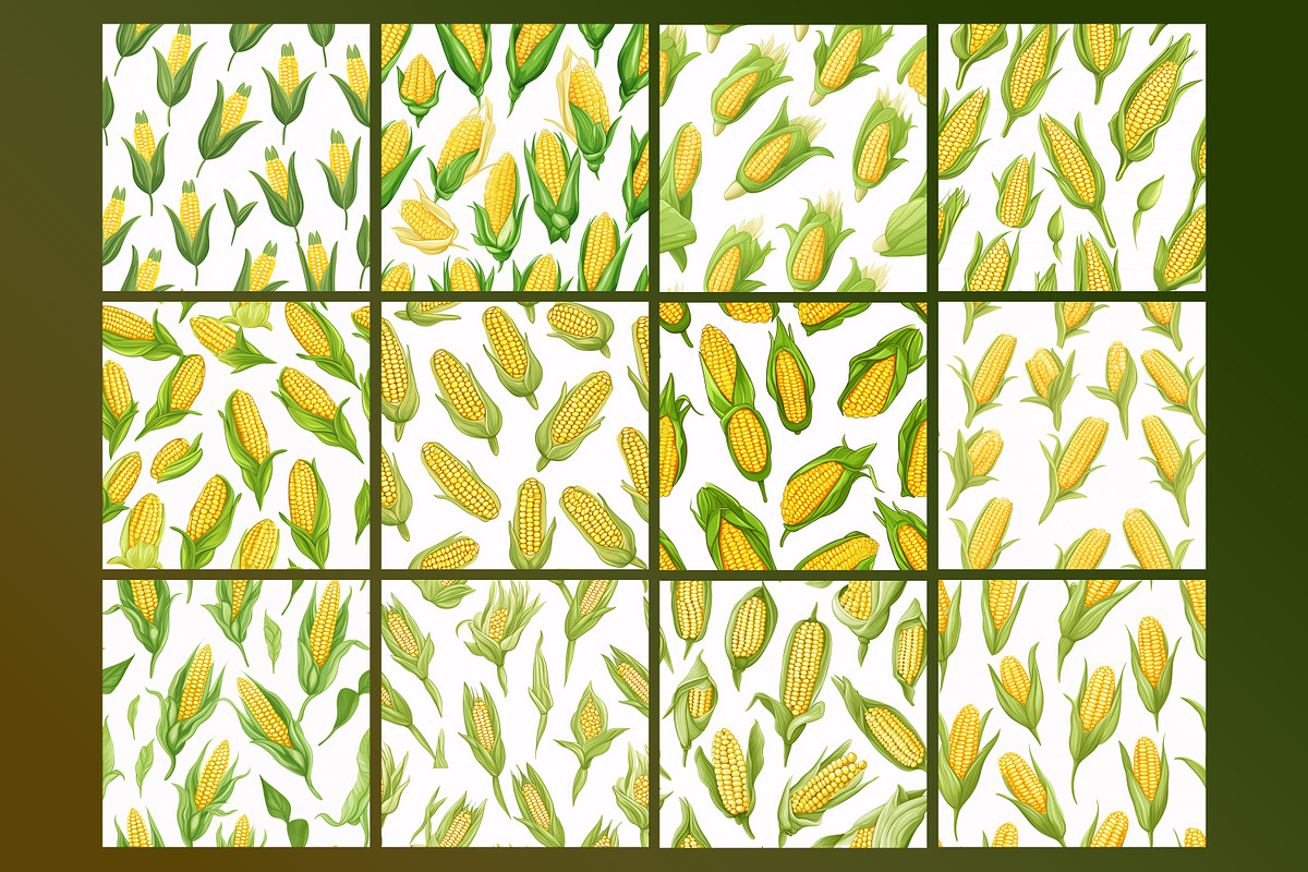 Sweet Corn Seamless Pattern, a Pattern Graphic by Forhadx5 (Photo 5 of 8)