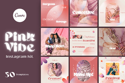 Pink Vibe Instagram Kit | Canva