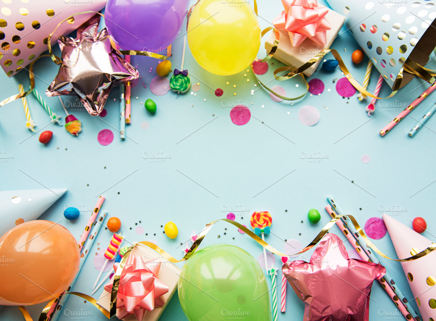 Happy birthday or party background containing balloons, party, and birthday, a Holiday Photo by Olena Rudo