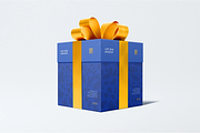 Gift Box Mockup, a Packaging Mockup by Xtrahive (Thumbnail 1 of 2)
