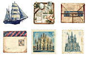 Stamp collecting Clipart, a Seasonal Illustration by Designking (Thumbnail 4 of 5)