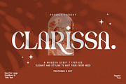 Clarissa Font- Modern Serif Typeface, a Serif Font by overlaytemplates (Thumbnail 1 of 5)