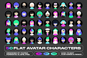 50 Flat Avatar Characters Pack, an Object Graphic by Parisa-Artstudio (Thumbnail 1 of 5)