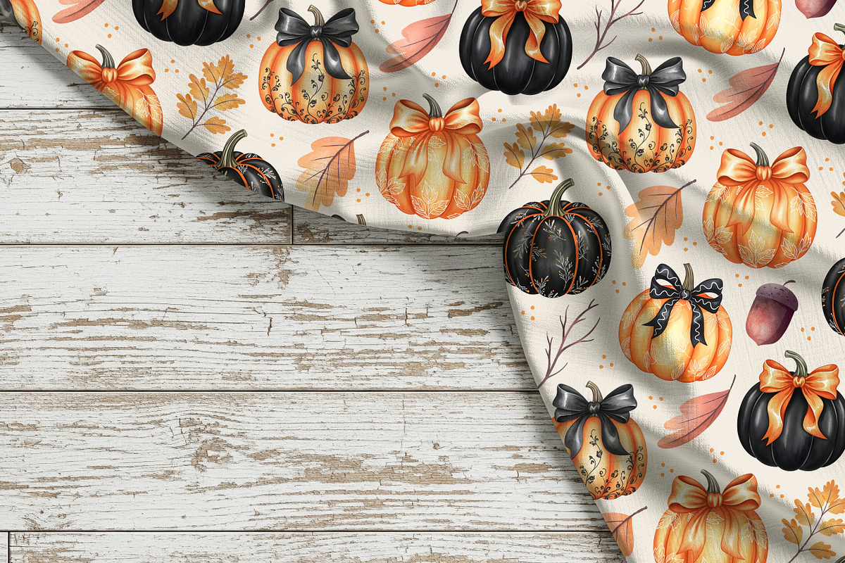 Autumn Seamless Pattern with Pumpkin, a Pattern Graphic by Kreeya Art Shop (Photo 11 of 11)