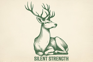 Elegant Deer Logo Illustration, an Illustration by Pixels.Craft